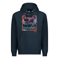 Navy Not all angels have wings Premium Hoodie - CowGirlArtShop
