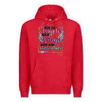Red Not all angels have wings Premium Hoodie - CowGirlArtShop