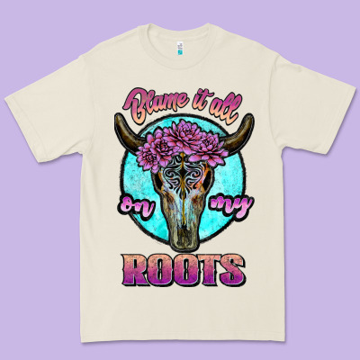 Blame It All On My Roots White Premium Tee Designed By Jahusdesignshop