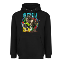 Black Autism Rex Heavyweight Hoodie - CowGirlArtShop