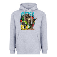 Heather Grey Autism Rex Heavyweight Hoodie - CowGirlArtShop