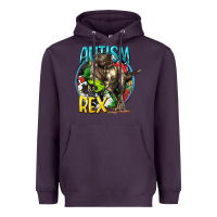 Plum Autism Rex Heavyweight Hoodie - CowGirlArtShop