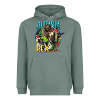 Sage Autism Rex Heavyweight Hoodie - CowGirlArtShop