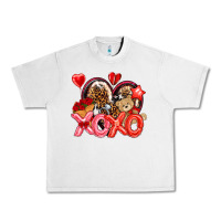 Xo Xo With Leopard And Cowhide Heart Urban Heavy Tee | Teevron