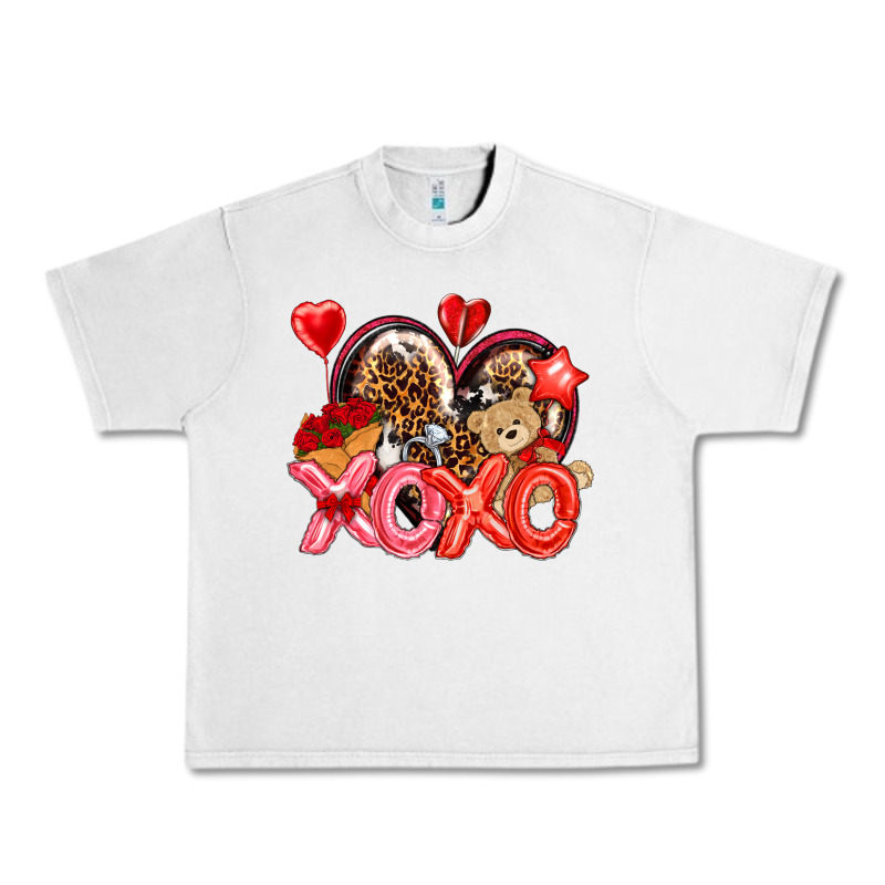 Xo Xo With Leopard And Cowhide Heart Urban Heavy Tee by NancyCooperArtShop | Teevron