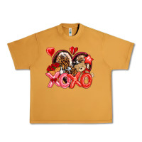 Peanut Butter xo xo with leopard and cowhide heart Urban Heavy Tee - NancyCooperArtShop