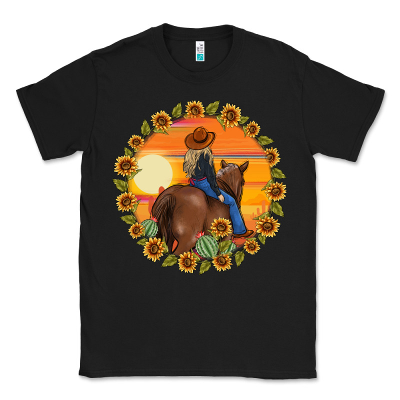 Cowgirl Sunflower Classic Tee by MaliasSmallBusiness | Teevron