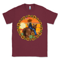 Burgundy cowgirl sunflower Classic Tee - MaliasSmallBusiness