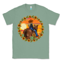Sage cowgirl sunflower Classic Tee - MaliasSmallBusiness