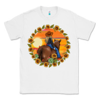 White cowgirl sunflower Classic Tee - MaliasSmallBusiness