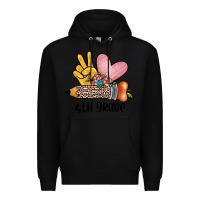 Black peace love 4th grade Premium Hoodie - JahusDesignShop