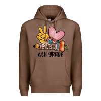 Chestnut peace love 4th grade Premium Hoodie - JahusDesignShop