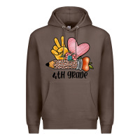 Coffee peace love 4th grade Premium Hoodie - JahusDesignShop