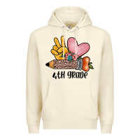 Sandshell peace love 4th grade Premium Hoodie - JahusDesignShop