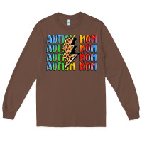 Chestnut autism mom lightning bolt Long Sleeve Tee - LillyAllenDesigns