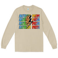 Mushroom autism mom lightning bolt Long Sleeve Tee - LillyAllenDesigns