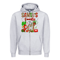 Heather Grey santa's favorite pct Zipper Hoodie - texasbilliewilder