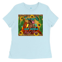 Baby Blue cowgirls just wanna have fun Ladies Tee - Artiststas