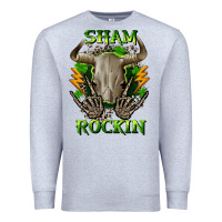 Heather Grey Sham rockin St. Patrick's Day Premium Sweatshirt - CowGirlArtShop