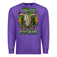 Purple Sham rockin St. Patrick's Day Premium Sweatshirt - CowGirlArtShop