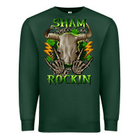 Sports Green Sham rockin St. Patrick's Day Premium Sweatshirt - CowGirlArtShop