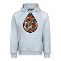 Heather Grey african fabric pattern teardrop earrings Urban Hoodie - BundleAndBundleShop