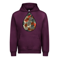 Mauve Wine african fabric pattern teardrop earrings Urban Hoodie - BundleAndBundleShop