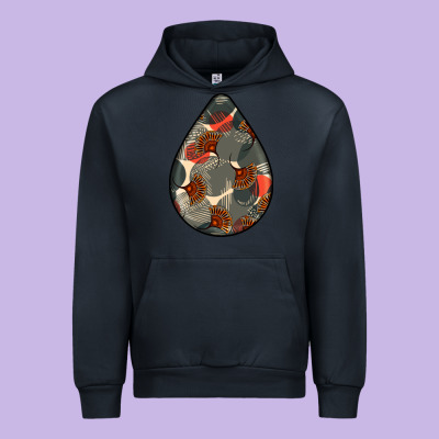 African Fabric Pattern Teardrop Earrings Urban Hoodie Designed By Bundleandbundleshop