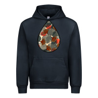 Navy african fabric pattern teardrop earrings Urban Hoodie - BundleAndBundleShop