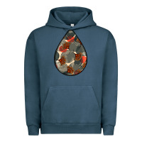 Pigment Midnight Navy african fabric pattern teardrop earrings Urban Hoodie - BundleAndBundleShop