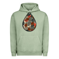 Pigment Oil Green african fabric pattern teardrop earrings Urban Hoodie - BundleAndBundleShop
