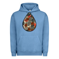 Pigment Pebble Blue african fabric pattern teardrop earrings Urban Hoodie - BundleAndBundleShop