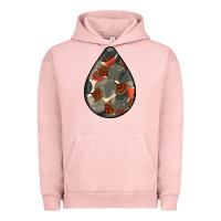 Pigment Salmon african fabric pattern teardrop earrings Urban Hoodie - BundleAndBundleShop