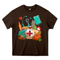Chocolate Brown nurse  and fall Heavy Core Tee - AdoDesignShop