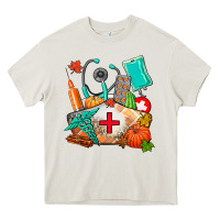 Cream nurse  and fall Heavy Core Tee - AdoDesignShop