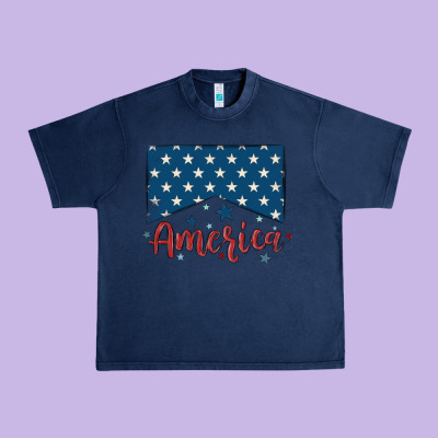 America Urban Heavy Tee Designed By Maliassmallbusiness