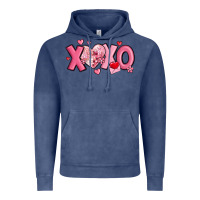 Vintage Denim xoxo disco heart valentine's day Vintage Hoodie - MaliasSmallBusiness