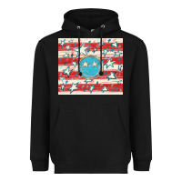 Black America flag smiley  tumbler Heavyweight Hoodie - HowdyJamesFarm