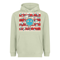 Matcha America flag smiley  tumbler Heavyweight Hoodie - HowdyJamesFarm