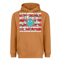 Meerkat America flag smiley  tumbler Heavyweight Hoodie - HowdyJamesFarm