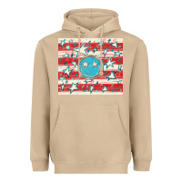 Mushroom America flag smiley  tumbler Heavyweight Hoodie - HowdyJamesFarm