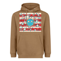 Toasted Coconut America flag smiley  tumbler Heavyweight Hoodie - HowdyJamesFarm