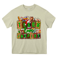 Mossy teach love inspire with Christmas and teacher elements Heavy Core Tee - AdoDesignShop