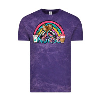 Cloud Purple nurse rainbow Vintage Tee - NancyCooperArtShop