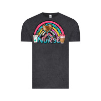 Vintage Black nurse rainbow Vintage Tee - NancyCooperArtShop