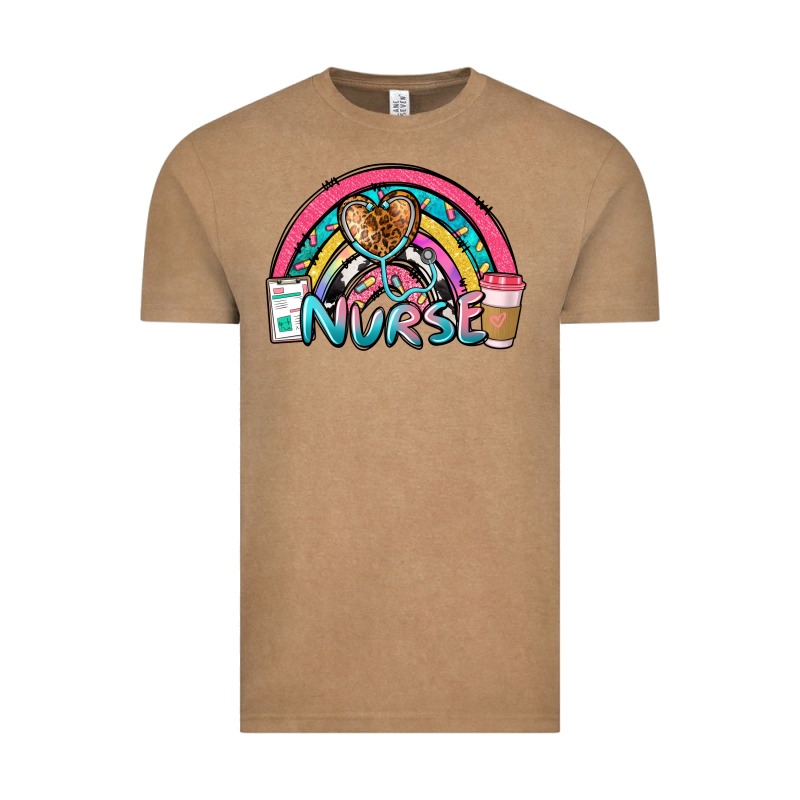 Nurse Rainbow Vintage Tee by NancyCooperArtShop | Teevron
