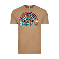 Vintage Coffee nurse rainbow Vintage Tee - NancyCooperArtShop