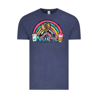 Vintage Denim nurse rainbow Vintage Tee - NancyCooperArtShop