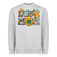 Heather Grey love mom Heavyweight Sweatshirt - LillyAllenDesigns