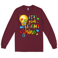 Burgundy let your light shine Long Sleeve Tee - LillyAllenDesigns
